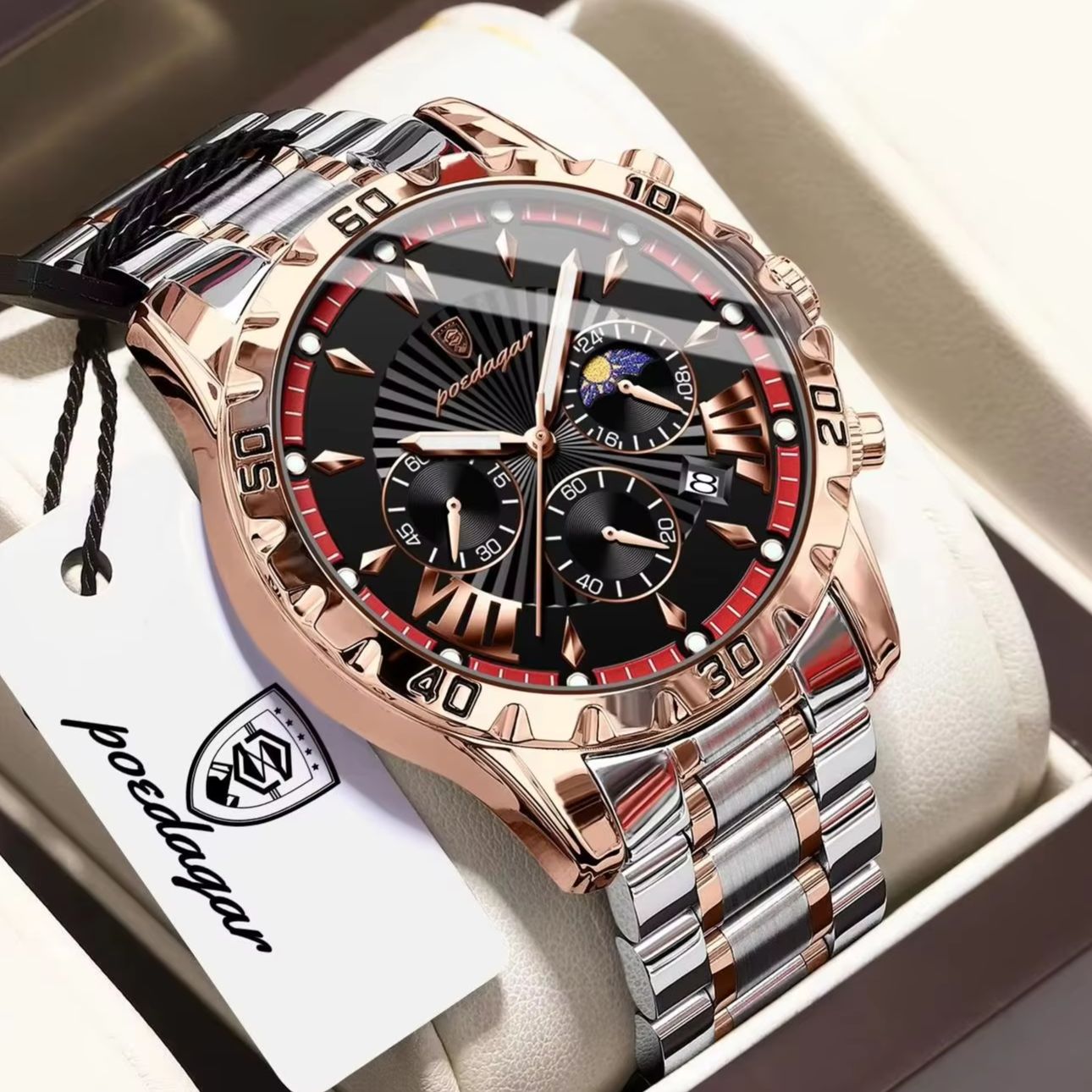 Luxury Watch News - POEDAGAR Top Original Man Wristwatch Luminous