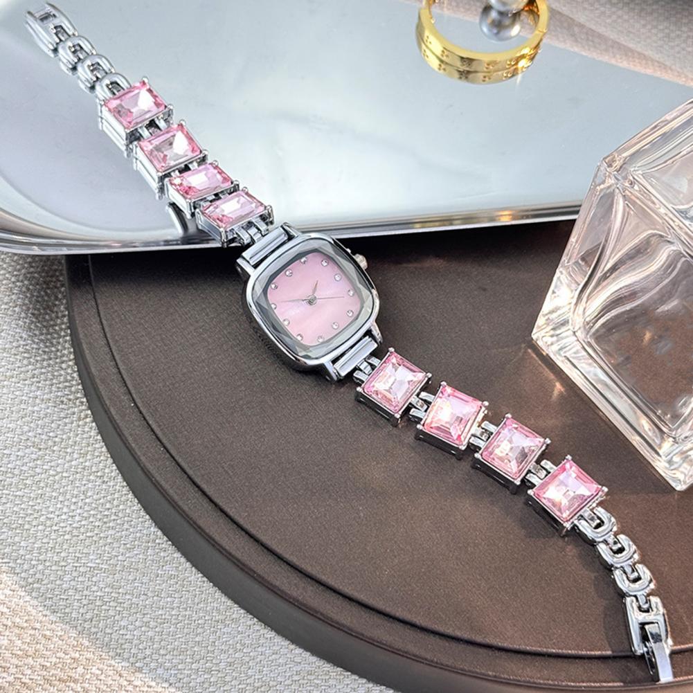 Sparkling Bracelet Watch Squar - Luxury Watch Female ulasan dan harga