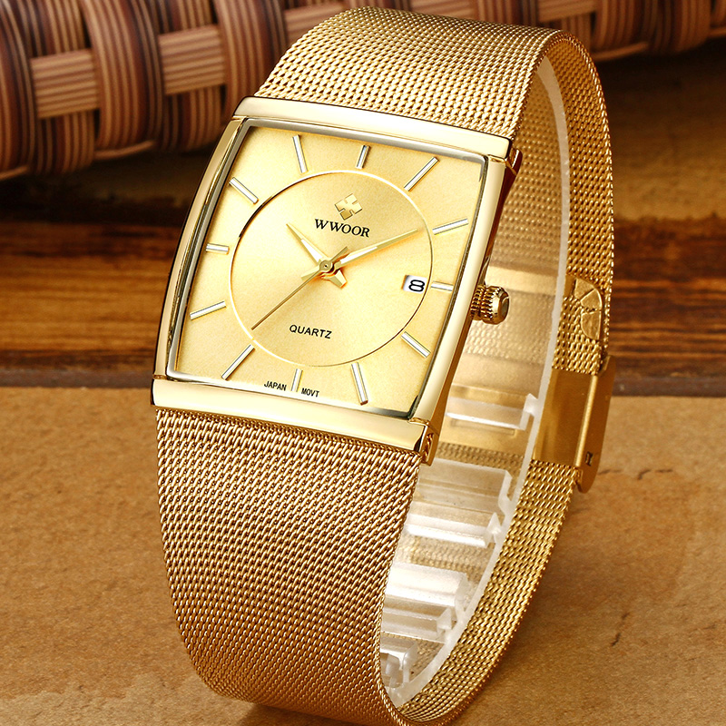 Wwoor Brand Luxury Gold Men Sq - Luxury Watch In Japan ulasan dan harga
