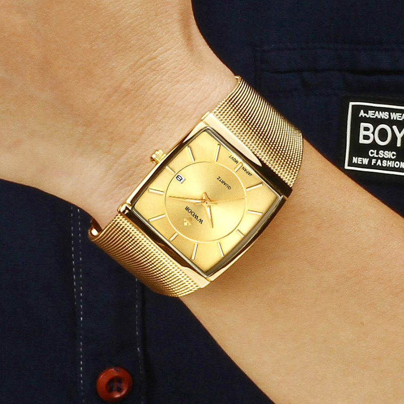 Wwoor Brand Luxury Gold Men Sq - Luxury Watch In Japan ulasan dan harga