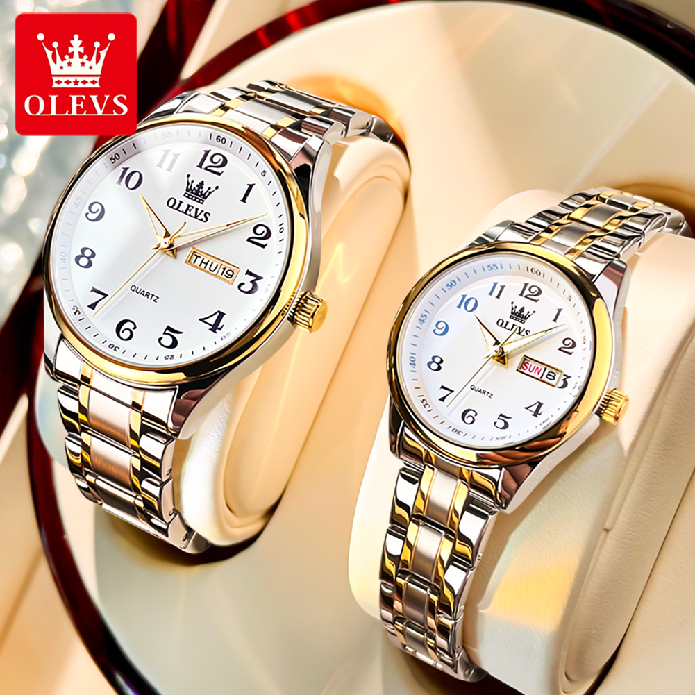 OLEVS New Fashion Couple Watch - Luxury Watch Life ulasan dan harga