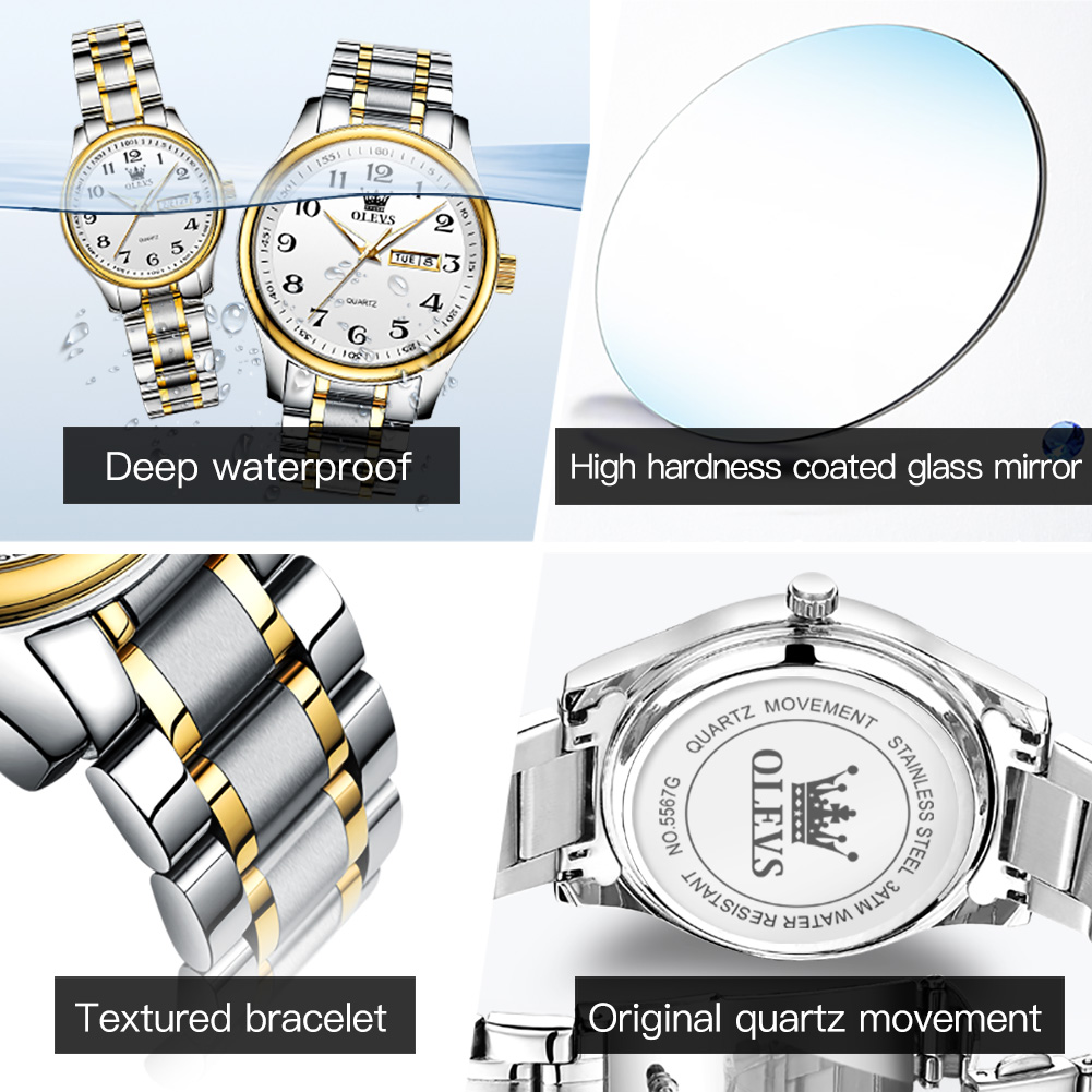 OLEVS New Fashion Couple Watch - Luxury Watch Life ulasan dan harga