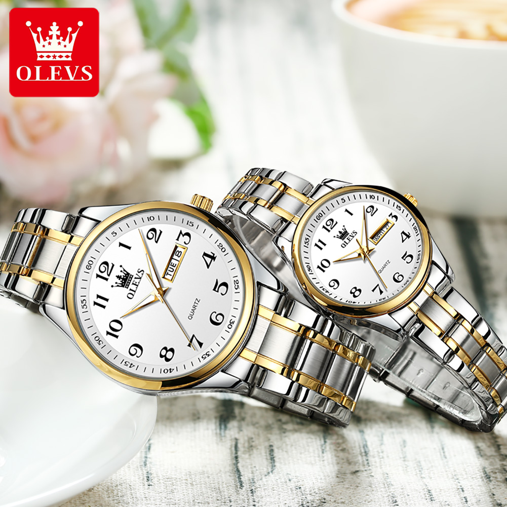 OLEVS New Fashion Couple Watch - Luxury Watch Life ulasan dan harga