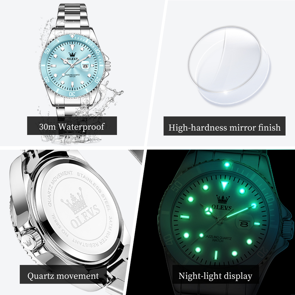 OLEVS Luxury Stainless Steel W - Luxury Watch Ladies ulasan dan harga