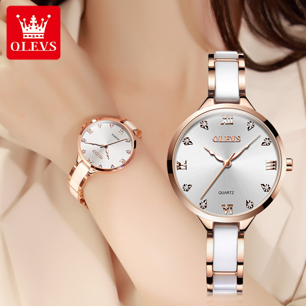 OLEVS Ceramic Dress Women Watc - Luxury Watch In Japan ulasan dan harga