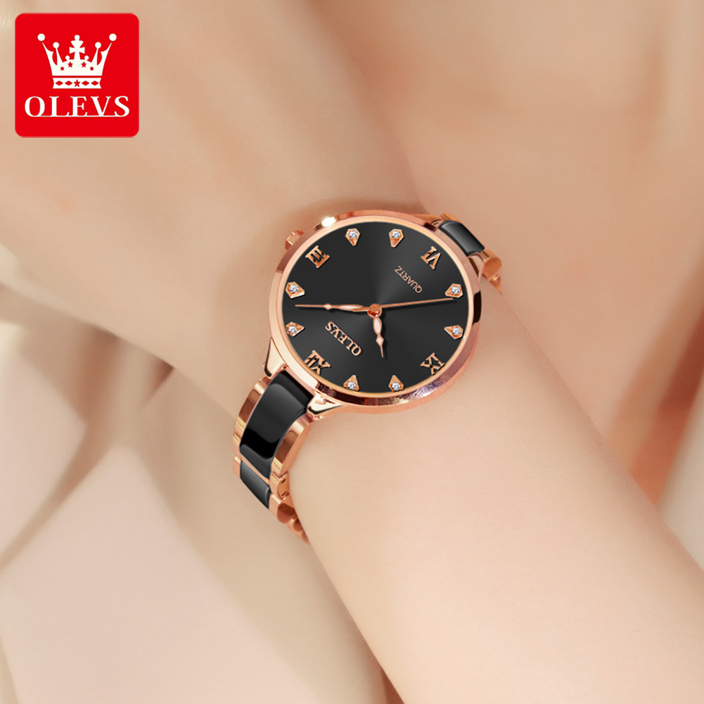 OLEVS Ceramic Dress Women Watc - Luxury Watch In Japan ulasan dan harga