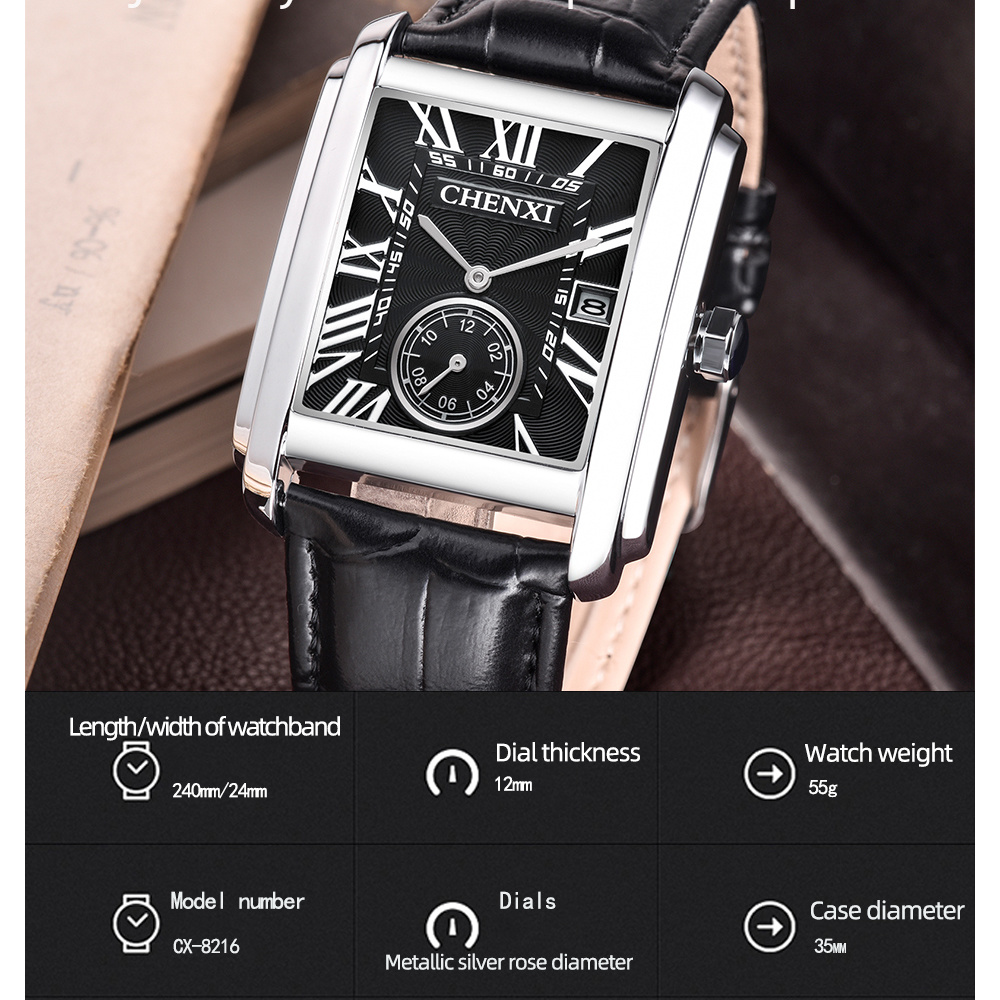 CHENXI 8216 Fashion Classic Sq - Luxury Watch Magazine ulasan dan harga