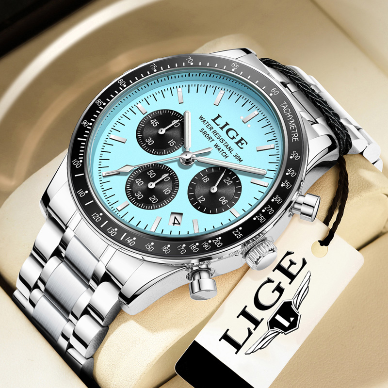 LIGE Top Brand Luxury New Men  - Luxury Watch Magazine ulasan dan harga